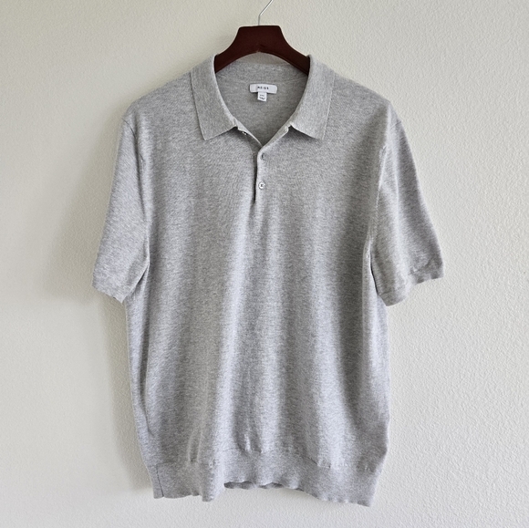 REISS Short Sleeve Popover Polo Shirt Casual Golf size XXL in Gray Color - Picture 7 of 15
